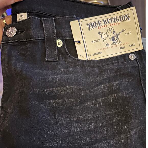 TRUE RELIGION BASIC LEGGING BLACK JEANS SIZE 34 MSRP: $178.00 - Picture 5 of 16